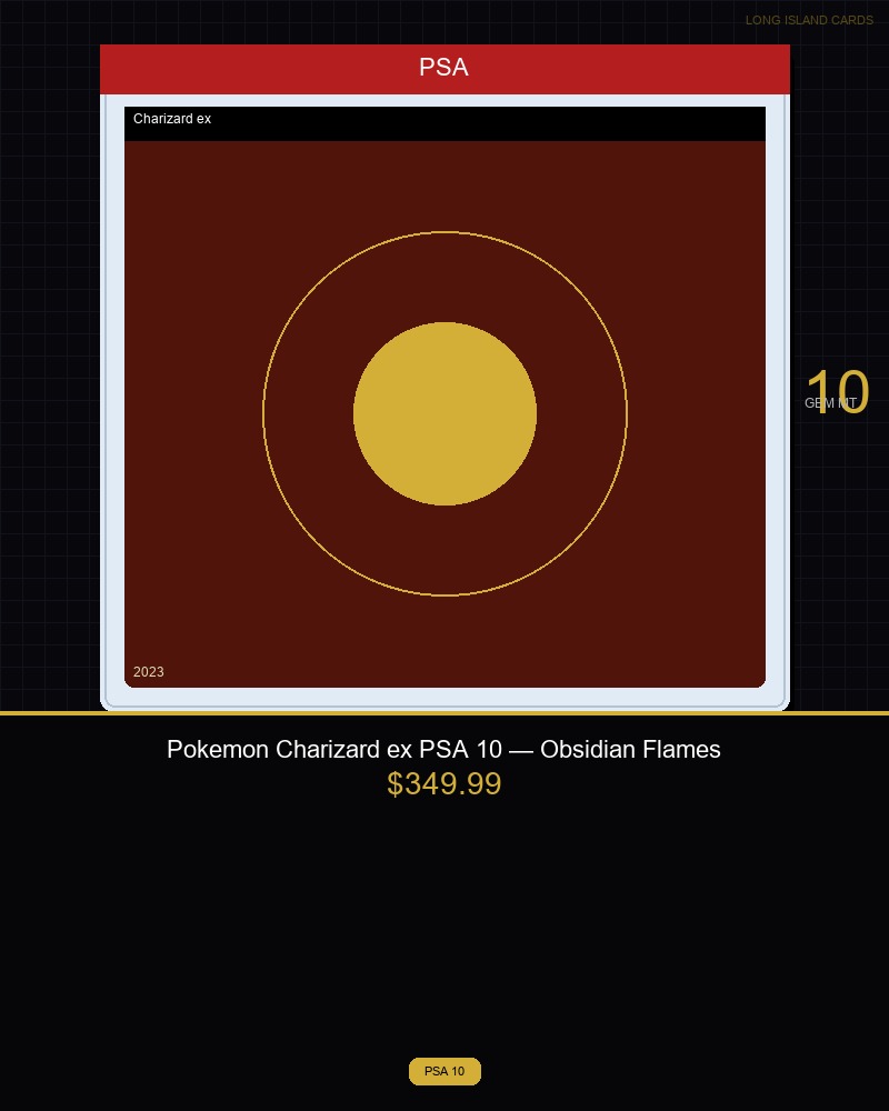 Pokemon Charizard ex PSA 10 — Obsidian Flames