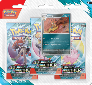 Pokemon - Pokemontcgscarletviolet Journeytogether Three Boosterblister Scrafty 353
